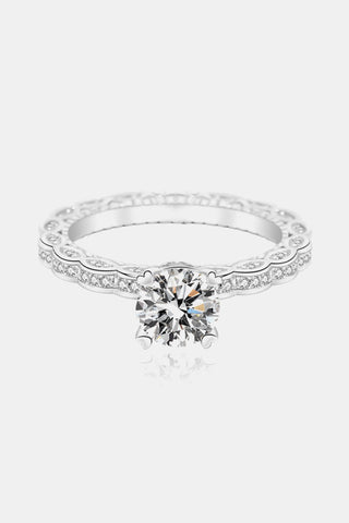 1 Carat Moissanite 925 Sterling Silver Ring 1 Carat Moissanite 925 Sterling Silver Ring