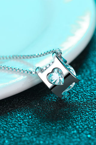 1 Carat Moissanite 925 Sterling Silver Chain Necklace 1 Carat Moissanite 925 Sterling Silver Chain Necklace