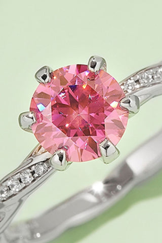 1 Carat Moissanite Contrast 925 Sterling Silver Ring 1 Carat Moissanite Contrast 925 Sterling Silver Ring