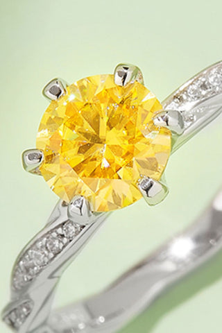 1 Carat Moissanite Contrast 925 Sterling Silver Ring 1 Carat Moissanite Contrast 925 Sterling Silver Ring