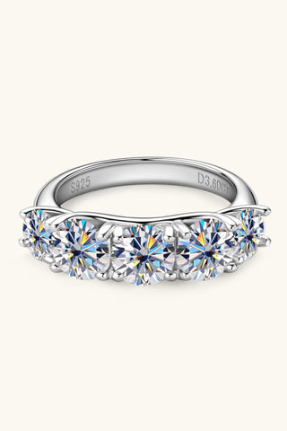 1 Carat Moissanite 925 Sterling Silver Half-Eternity Ring 1 Carat Moissanite 925 Sterling Silver Half-Eternity Ring