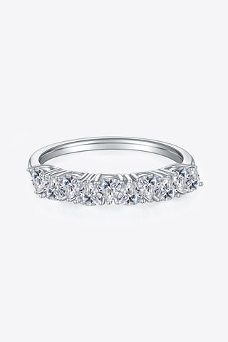 1 Carat Moissanite 925 Sterling Silver Half-Eternity Ring 1 Carat Moissanite 925 Sterling Silver Half-Eternity Ring