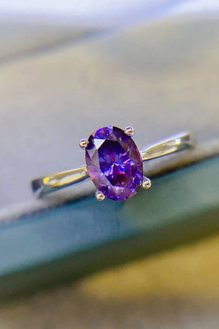 1 Carat Moissanite 4-Prong Solitaire Ring 1 Carat Moissanite 4-Prong Solitaire Ring