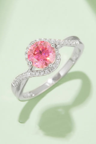 1 Carat Moissanite Contrast 925 Sterling Silver Ring 1 Carat Moissanite Contrast 925 Sterling Silver Ring