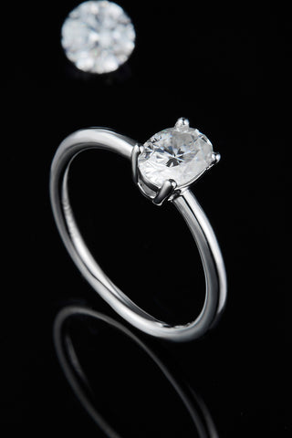 1 Carat Moissanite 925 Sterling Silver Solitaire Ring 1 Carat Moissanite 925 Sterling Silver Solitaire Ring