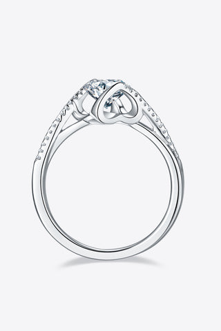 1 Carat Moissanite 925 Sterling Silver Twisted Ring 1 Carat Moissanite 925 Sterling Silver Twisted Ring