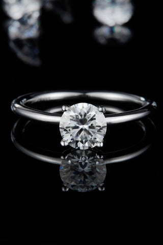 1 Carat Moissanite 925 Sterling Silver Solitaire Ring 1 Carat Moissanite 925 Sterling Silver Solitaire Ring