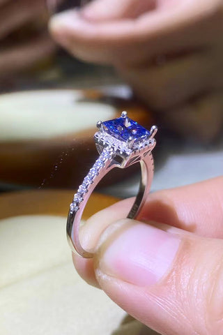 1 Carat Moissanite 925 Sterling Silver Square Ring 1 Carat Moissanite 925 Sterling Silver Square Ring