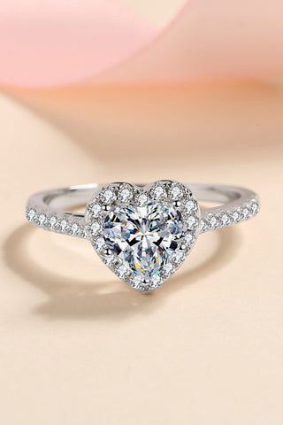 1 Carat Moissanite Heart-Shaped Ring 1 Carat Moissanite Heart-Shaped Ring