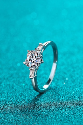 1.2 Carat Moissanite Heart Ring 1.2 Carat Moissanite Heart Ring