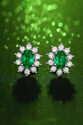 1 Carat Lab-Grown Emerald Stud Earrings 1 Carat Lab-Grown Emerald Stud Earrings