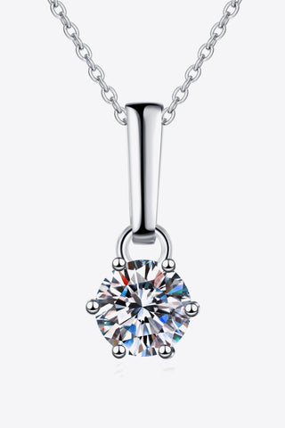 1 Carat Moissanite 925 Sterling Silver Chain-Link Necklace 1 Carat Moissanite 925 Sterling Silver Chain-Link Necklace