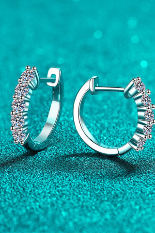 1 Carat Moissanite Hoop Earrings 1 Carat Moissanite Hoop Earrings