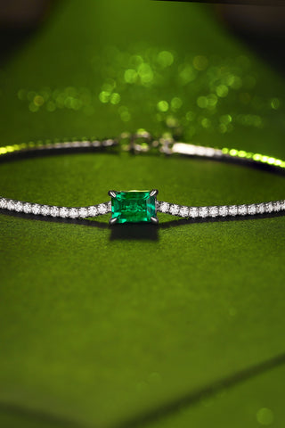 1 Carat Lab-Grown Emerald Bracelet 1 Carat Lab-Grown Emerald Bracelet