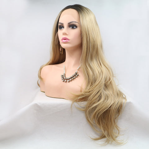 13*3" Lace Front Wigs Synthetic Long Wavy 24" 130% Density 13*3" Lace Front Wigs Synthetic Long Wavy 24" 130% Density