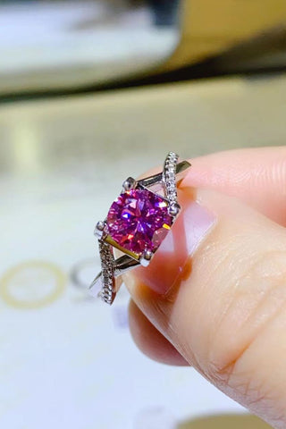 1 Carat Moissanite Crisscross 925 Sterling Silver Ring 1 Carat Moissanite Crisscross 925 Sterling Silver Ring