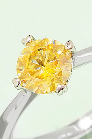 1 Carat Moissanite 925 Sterling Silver Solitaire Ring 1 Carat Moissanite 925 Sterling Silver Solitaire Ring