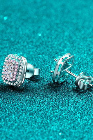 1 Carat Moissanite and Zircon Contrast Geometric Stud Earrings 1 Carat Moissanite and Zircon Contrast Geometric Stud Earrings