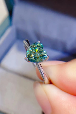 1 Carat Moissanite Heart 925 Sterling Silver Ring 1 Carat Moissanite Heart 925 Sterling Silver Ring
