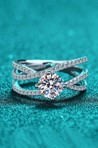 1 Carat Moissanite Crisscross Ring 1 Carat Moissanite Crisscross Ring