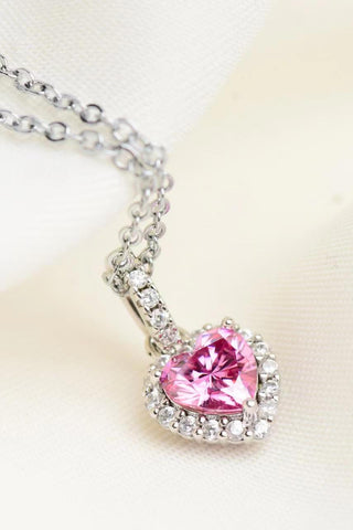 1 Carat Moissanite Heart Pendant Necklace 1 Carat Moissanite Heart Pendant Necklace