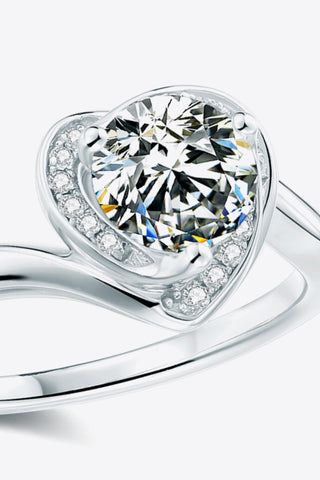 1 Carat Moissanite Heart Ring 1 Carat Moissanite Heart Ring