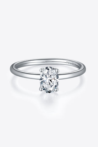 1 Carat Moissanite 925 Sterling Silver Solitaire Ring 1 Carat Moissanite 925 Sterling Silver Solitaire Ring