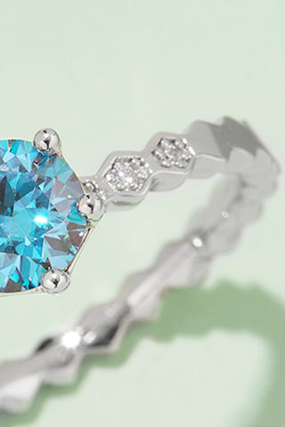1 Carat Moissanite 6-Prong 925 Sterling Silver Ring 1 Carat Moissanite 6-Prong 925 Sterling Silver Ring