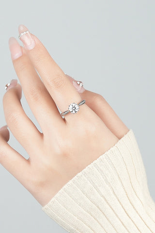 1 Carat Moissanite Adjustable 6-Prong Ring 1 Carat Moissanite Adjustable 6-Prong Ring