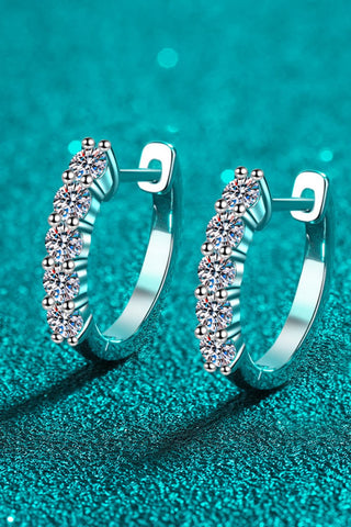 1 Carat Moissanite Hoop Earrings 1 Carat Moissanite Hoop Earrings