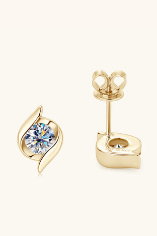 1 Carat Moissanite 925 Sterling Silver Stud Earrings 1 Carat Moissanite 925 Sterling Silver Stud Earrings