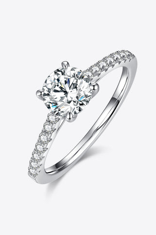 1 Carat Moissanite 925 Sterling Silver Side Stone Ring 1 Carat Moissanite 925 Sterling Silver Side Stone Ring