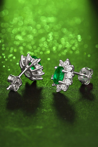 1 Carat Lab-Grown Emerald Stud Earrings 1 Carat Lab-Grown Emerald Stud Earrings