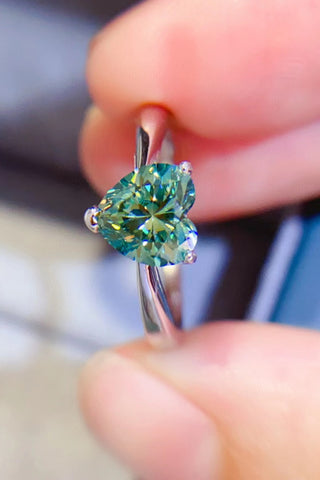 1 Carat Moissanite Heart 925 Sterling Silver Ring 1 Carat Moissanite Heart 925 Sterling Silver Ring