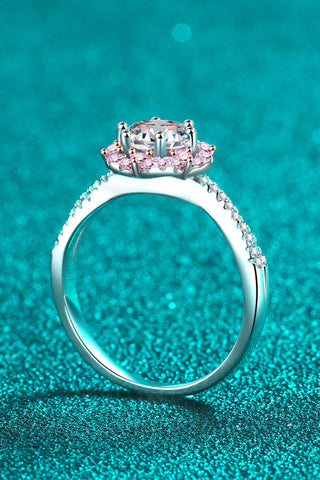 1 Carat Moissanite Flower-Shaped Crisscross Ring 1 Carat Moissanite Flower-Shaped Crisscross Ring