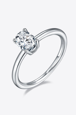 1 Carat Moissanite 925 Sterling Silver Solitaire Ring 1 Carat Moissanite 925 Sterling Silver Solitaire Ring