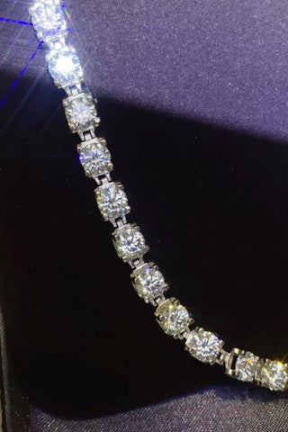 10 Carat Moissanite Platinum-Plated Bracelet 10 Carat Moissanite Platinum-Plated Bracelet