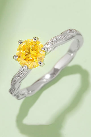 1 Carat Moissanite Contrast 925 Sterling Silver Ring 1 Carat Moissanite Contrast 925 Sterling Silver Ring