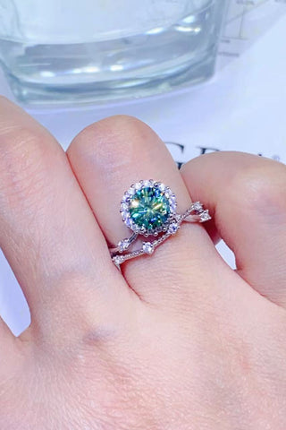 1 Carat Moissanite Platinum-Plated Ring 1 Carat Moissanite Platinum-Plated Ring