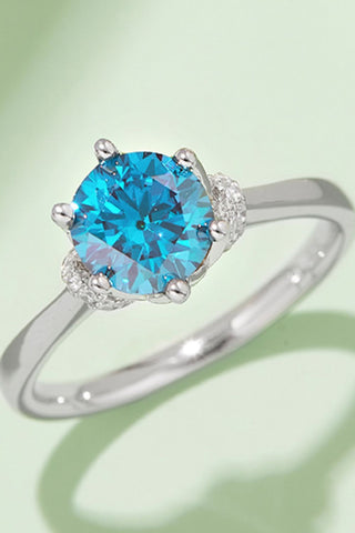 1 Carat Moissanite Contrast 925 Sterling Silver Ring 1 Carat Moissanite Contrast 925 Sterling Silver Ring
