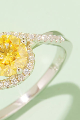 1 Carat Moissanite Contrast 925 Sterling Silver Ring 1 Carat Moissanite Contrast 925 Sterling Silver Ring