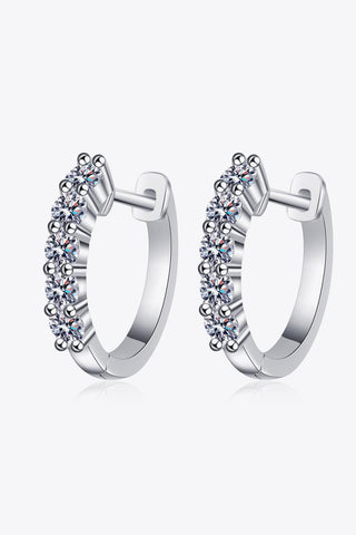1 Carat Moissanite Hoop Earrings 1 Carat Moissanite Hoop Earrings
