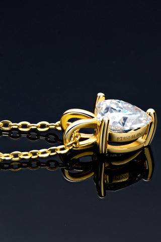 1 Carat Moissanite Heart-Shaped Pendant Necklace 1 Carat Moissanite Heart-Shaped Pendant Necklace