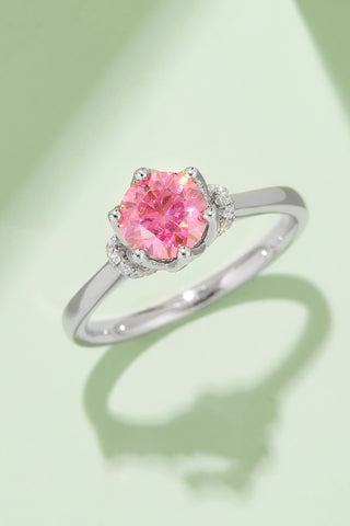 1 Carat Moissanite Contrast 925 Sterling Silver Ring 1 Carat Moissanite Contrast 925 Sterling Silver Ring