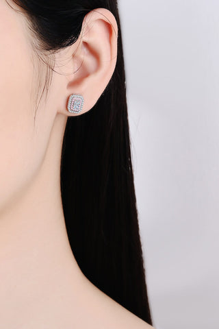 1 Carat Moissanite and Zircon Contrast Geometric Stud Earrings 1 Carat Moissanite and Zircon Contrast Geometric Stud Earrings