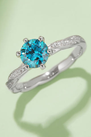 1 Carat Moissanite Contrast 925 Sterling Silver Ring 1 Carat Moissanite Contrast 925 Sterling Silver Ring
