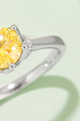1 Carat Moissanite Contrast 925 Sterling Silver Ring 1 Carat Moissanite Contrast 925 Sterling Silver Ring