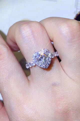 1 Carat Moissanite Heart Ring 1 Carat Moissanite Heart Ring