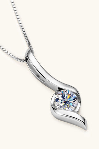 1 Carat Moissanite 925 Sterling Silver Necklace 1 Carat Moissanite 925 Sterling Silver Necklace