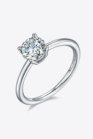 1 Carat Moissanite 925 Sterling Silver Solitaire Ring 1 Carat Moissanite 925 Sterling Silver Solitaire Ring